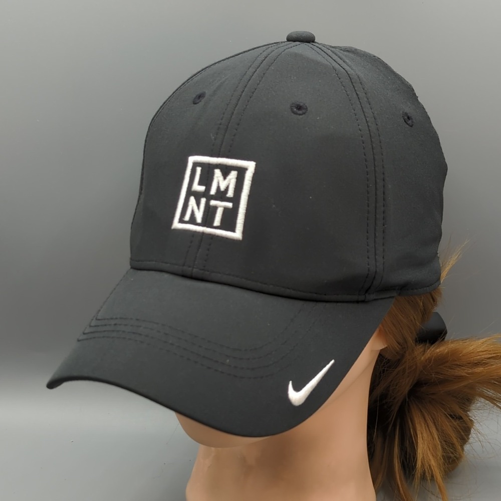 LMNT Stay Salty Strapback Hat Nike Legacy91 Adjustable Dri-Fit Cap OSFM Black